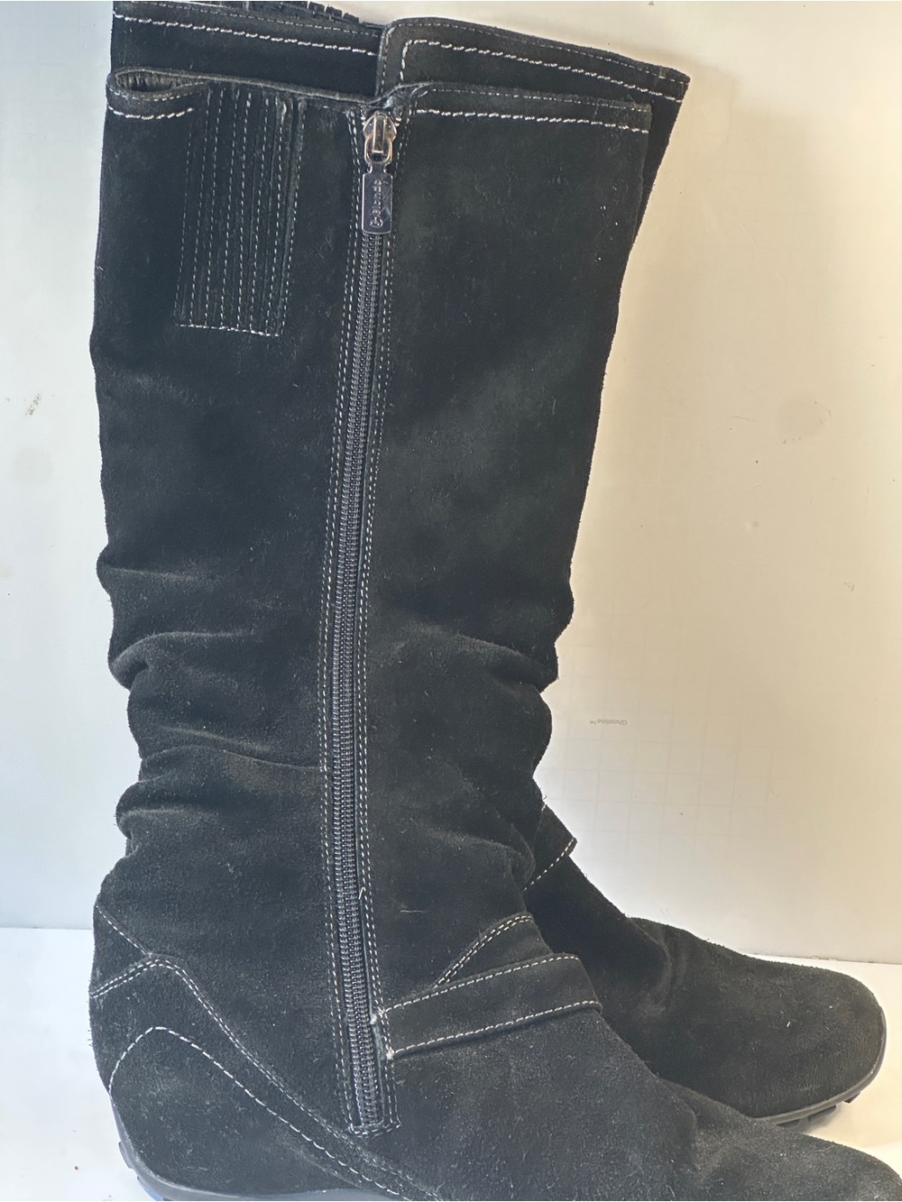 Blondo AquaProtect Black Suede Tall Boots Women’s 8M